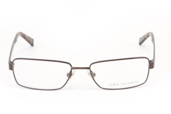 JOHN VARVATOS Men's Brown Metal Eyeglass Frames V134 $270 NEW
