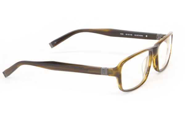 JOHN VARVATOS Men's Olive Horn Base Curve Eyeglass Frames V340 $270 NEW