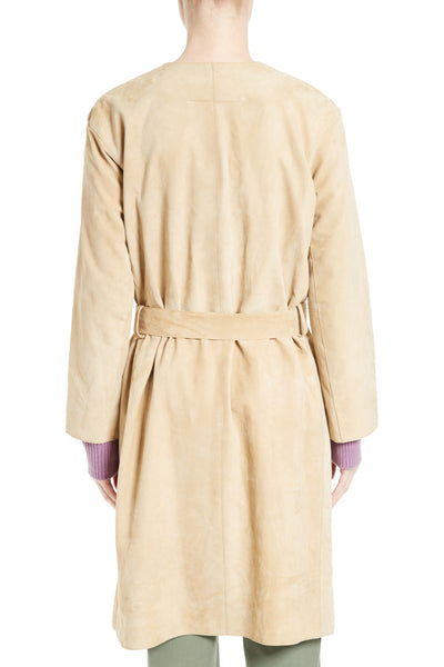 VINCE Women's Khaki Suede Robe Coat V405890931 $1,950 NWT