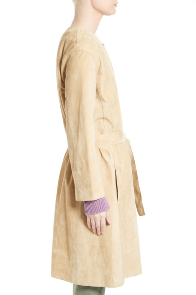 VINCE Women's Khaki Suede Robe Coat V405890931 $1,950 NWT