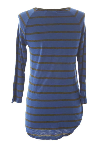 VELVET by Graham & Spencer Women's Striped 3/4 Sleeve V-Neck Tee $86 NEW