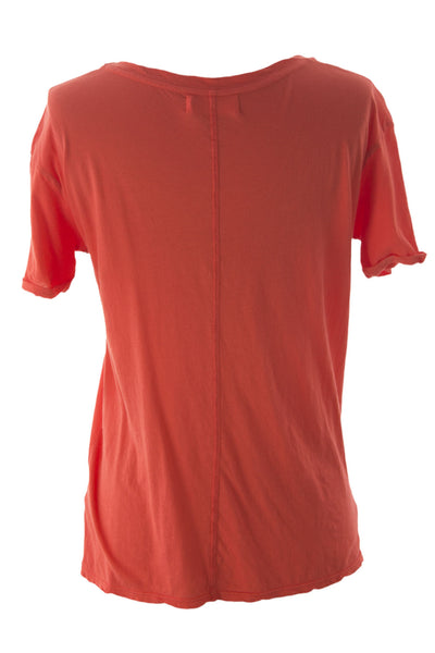 VELVET by Graham & Spencer Women's Bonfire Front Single Pocket Tee $78 NEW