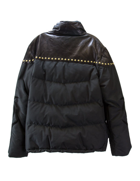Versace Collection Men's Piumino Flames Down Jacket IT 50 Black