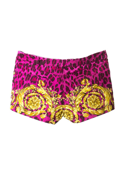Versace Beach Collection Women's Donna Mare Shorts IT 44 Fuchsia