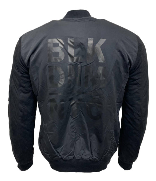 BLK DNM Men's Black Polyester Bomber Jacket 45 #VKP4201 Small NWT