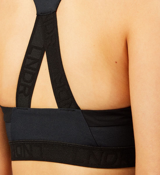 LNDR Women's Black Hype Medium Support Sports Bra #AV708 X-Small NWT