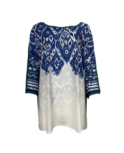 Marina Rinaldi Women's Green Vacante Short Sleeve T-Shirt NWT