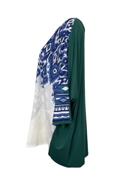 Marina Rinaldi Women's Green Vacante Short Sleeve T-Shirt NWT