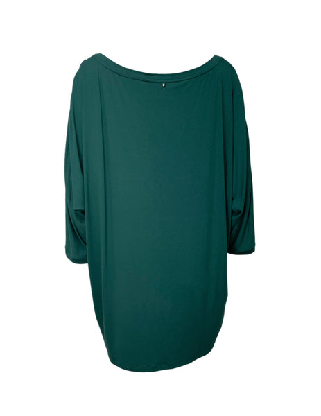 Marina Rinaldi Women's Green Vacante Short Sleeve T-Shirt NWT