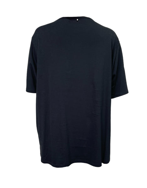 Marina Rinaldi Women's Black Vagliec Short Sleeve T-Shirt NWT