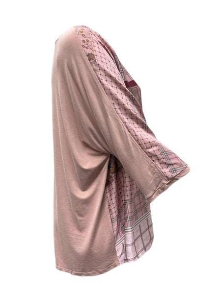 Marina Rinaldi Women's Pink Vago Printed Top NWT