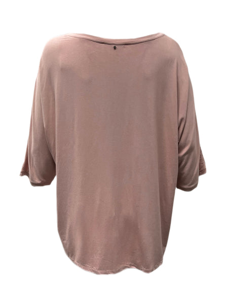 Marina Rinaldi Women's Pink Vago Printed Top NWT