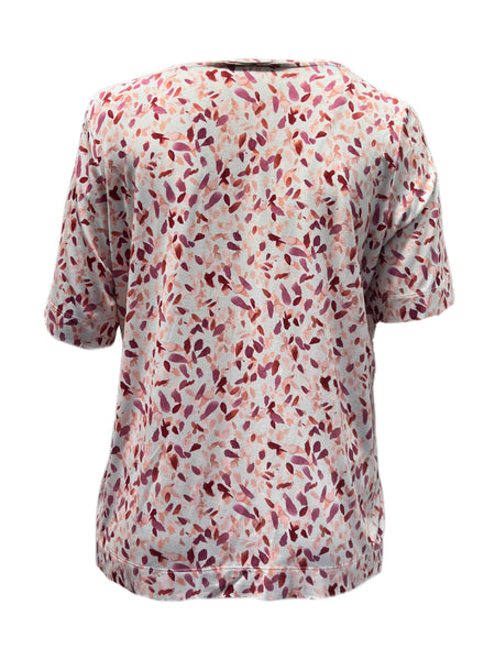 Marina Rinaldi Women's Pink Vagone Jersey T Shirt NWT