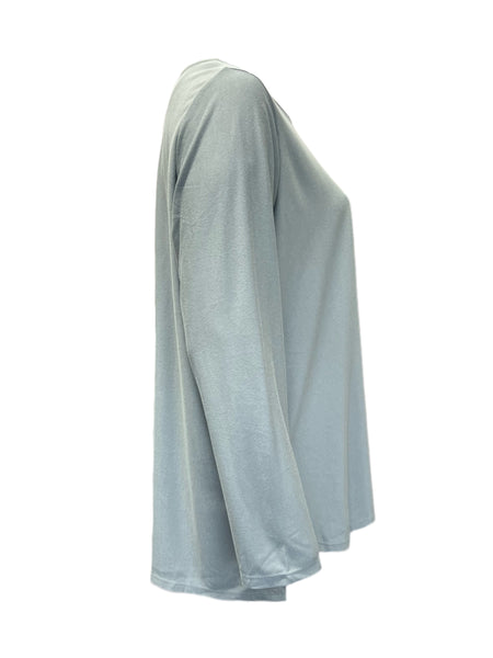 Marina Rinaldi Women's Pastel Green Vajolet Long Sleeve T Shirt NWT