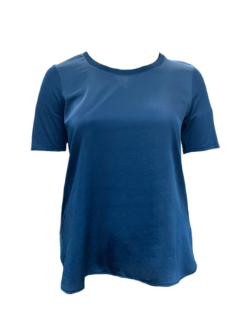 Marina Rinaldi Women's Blue Valentina Jersey T Shirt NWT