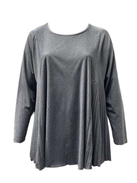 Marina Rinaldi Women's Grey Valenza Jersey Top NWT