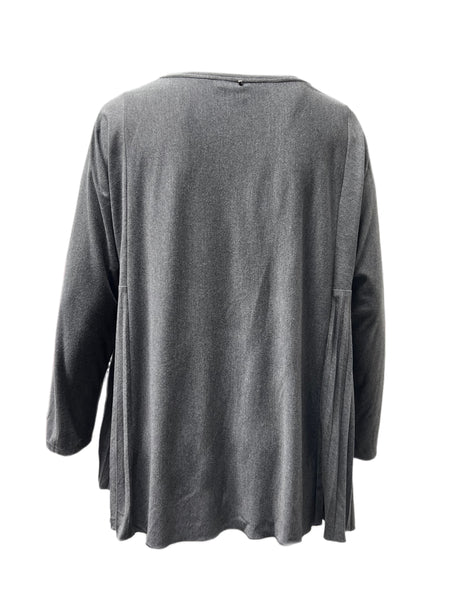 Marina Rinaldi Women's Grey Valenza Jersey Top NWT