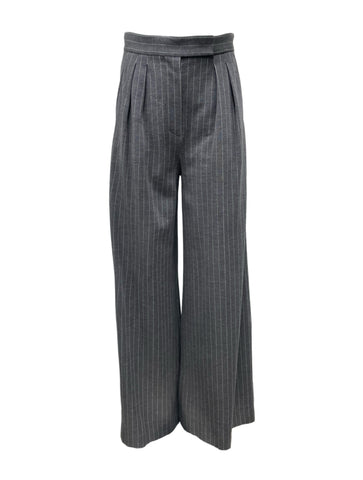 Max Mara Women's Grey Valeria High Rise Wool Pants NWT