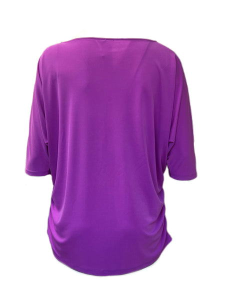 Marina Rinaldi Women's Purple Valico Blouse Size XL NWT