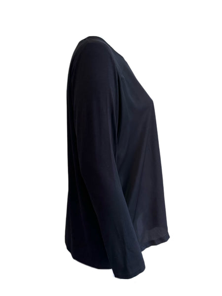 Marina Rinaldi Women's Black Valle Pullover Sweatshirt NWT
