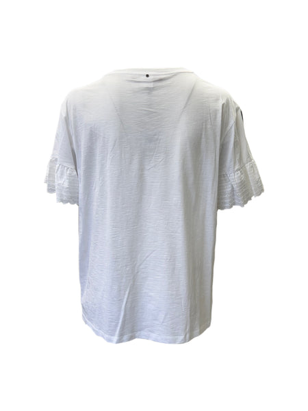 Marina Rinaldi Women's White Vallone Pullover Shirt NWT