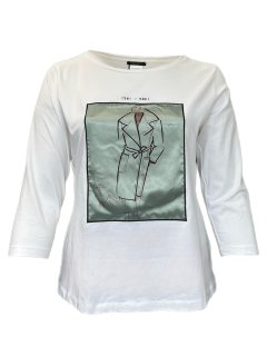 Marina Rinaldi Women's White Valoroso Pullover Shirt NWT