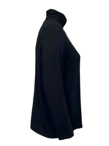 Marina Rinaldi Women's Nero Valter Long Sleeve Jersey T Shirt NWT