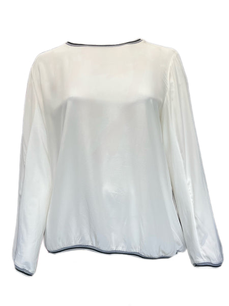 Marina Rinaldi Women's White Vampa Long Sleeve Top Size XL NWT