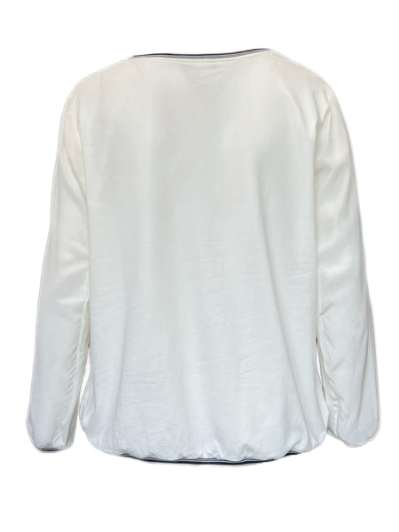 Marina Rinaldi Women's White Vampa Long Sleeve Top Size XL NWT