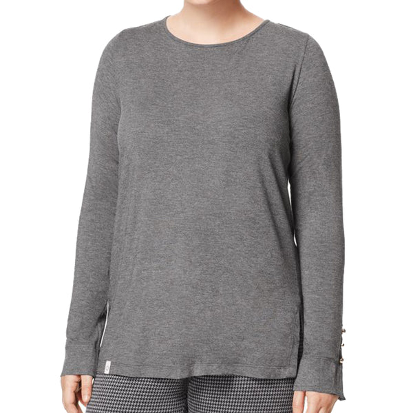MARINA RINALDI Women's Vanga Button Accent Top $190 NWT
