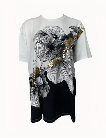 Marina Rinaldi Women's White Vaniglia Short Sleeve T-Shirt NWT