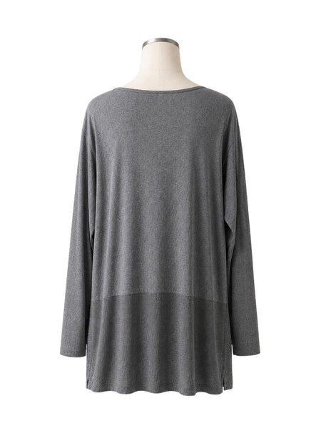 Marina Rinaldi Women's Grey Veggente Pullover Shirt NWT