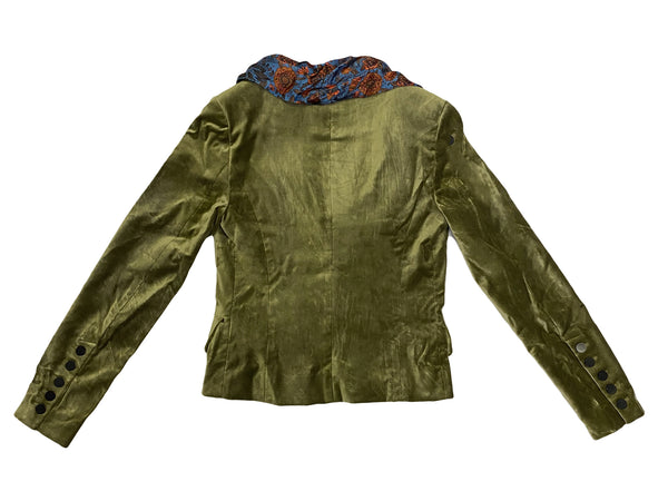 Hanley Mellon Women's Velveteen Blazer with Scarf