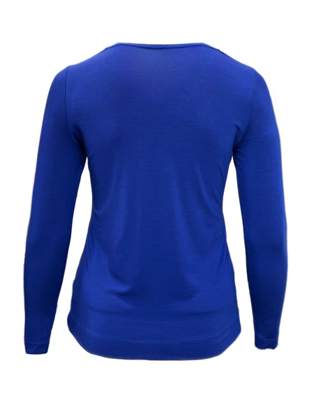 Marina Rinaldi Women's Blue Vento Long Sleeve T Shirt NWT