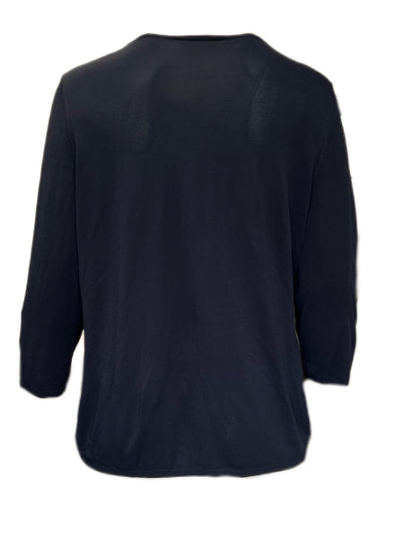 Marina Rinaldi Women's Black Veronica Knitted Pullover Sweater Size XL NWT