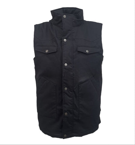 HoodLamb Men's Black Hemp Organic Cotton Vest 420 MWJ008 NWT