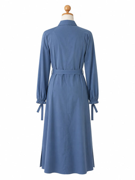 Max Mara Women's Blue Viale Button Closure Shift Dress NWT