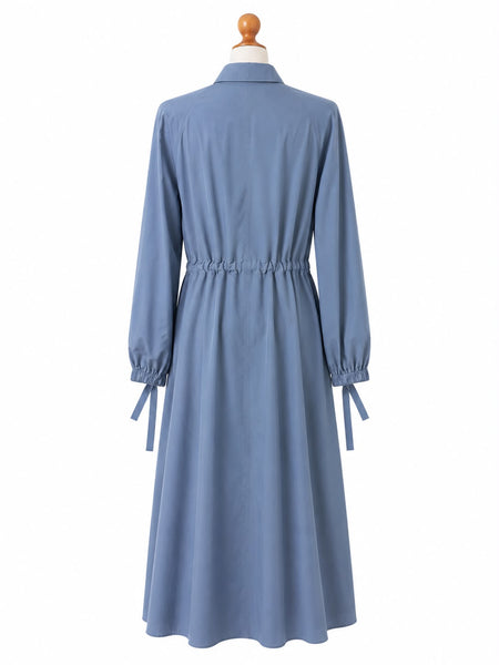 Max Mara Women's Blue Viale Button Closure Shift Dress NWT
