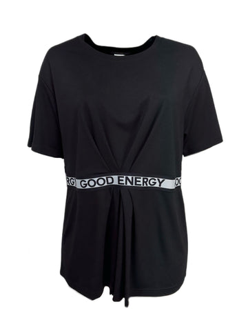 Marina Rinaldi Women's Black Victoria Pullover T-Shirt Size XXL NWT