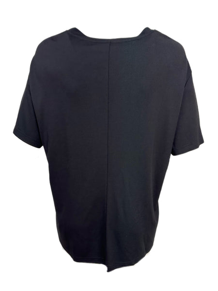 Marina Rinaldi Women's Black Victoria Pullover T-Shirt Size XXL NWT