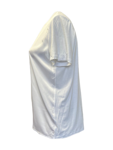 Marina Rinaldi Women's White Violetta Pullover T Shirt NWT