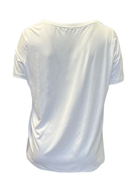 Marina Rinaldi Women's White Violetta Pullover T Shirt NWT