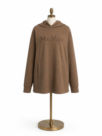 Max Mara Women's Brown Visiera Pullover Sweatshirt NWT