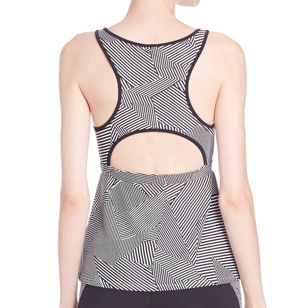 REBECCA MINKOFF Women's Black/White Peplum Vita Top $118 NWT