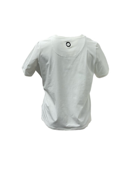 Marina Rinaldi Women's White Volo Pullover T-Shirt NWT