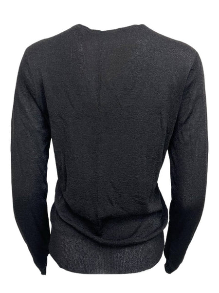 BLK DNM Women's Black Lurex Long Sleeve Sweater 21 NWT