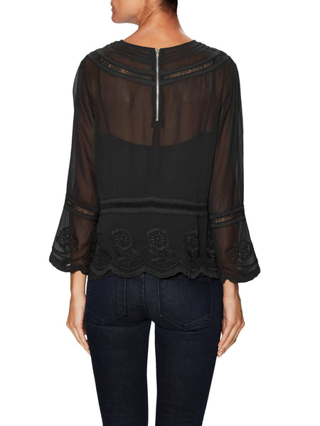 WALTER BAKER Women's Black Chloe Top W52096 $148 NEW