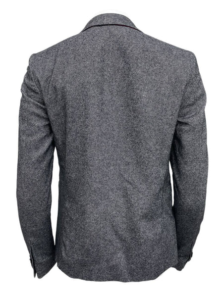 BLK DNM Women's Grey Open Front Blazer 68 #WBC10401 Size 36 NWT