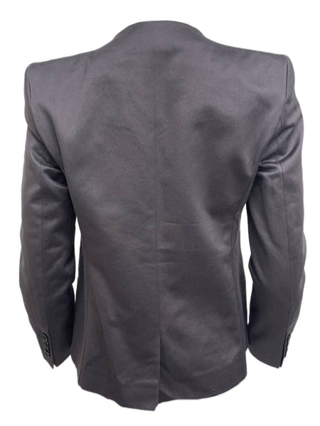 BLK DNM Women's Grey Cotton Open Front Blazer 21 #WBC6201 Size US 6 NWT