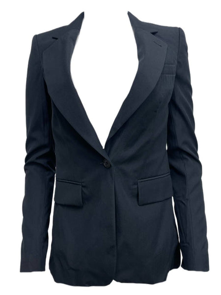 BLK DNM Women's Black Cotton Blazer 1 #WBC8201 Size US 4 NWT